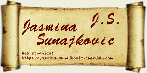 Jasmina Sunajković vizit kartica